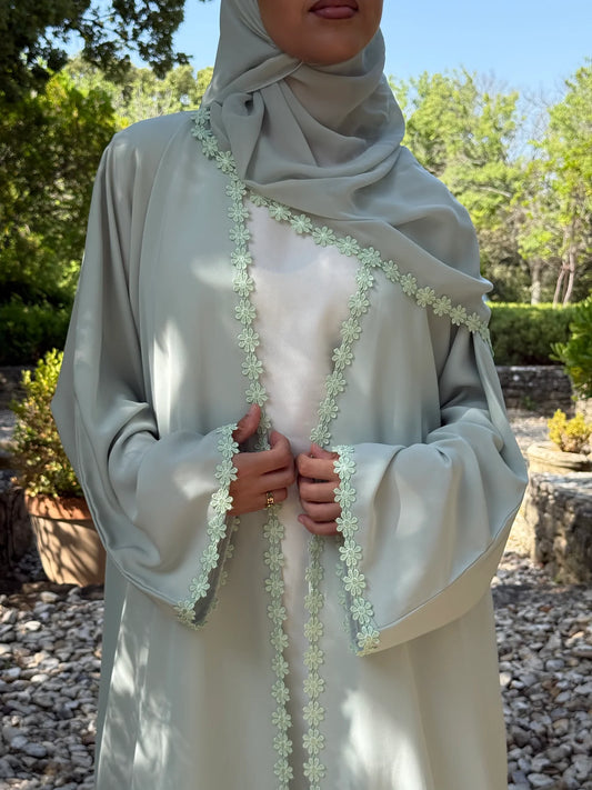 Lace Flower Abaya